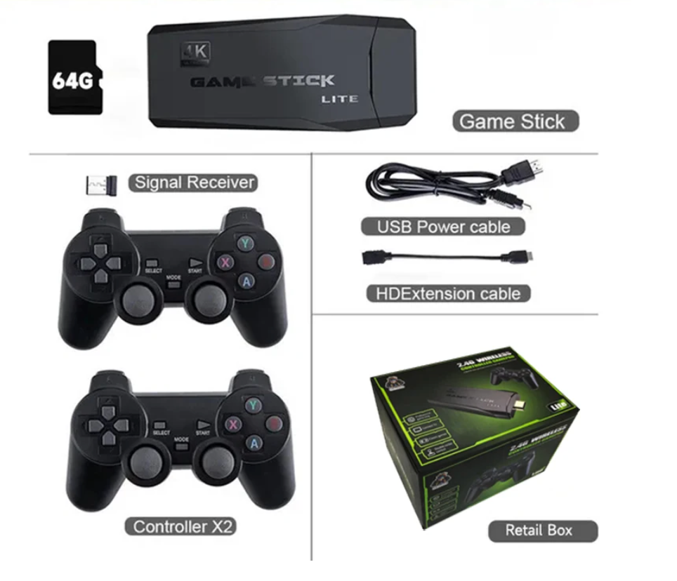 Consola Retro con 2 Controles Inalámbricos.(DCTO NAVIDEÑO)