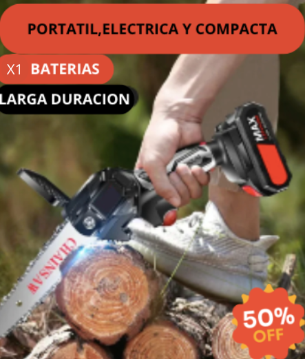 Motosierra Inalámbrica 6 pulgadas™Incluye Bateria y Cadena de Regalo