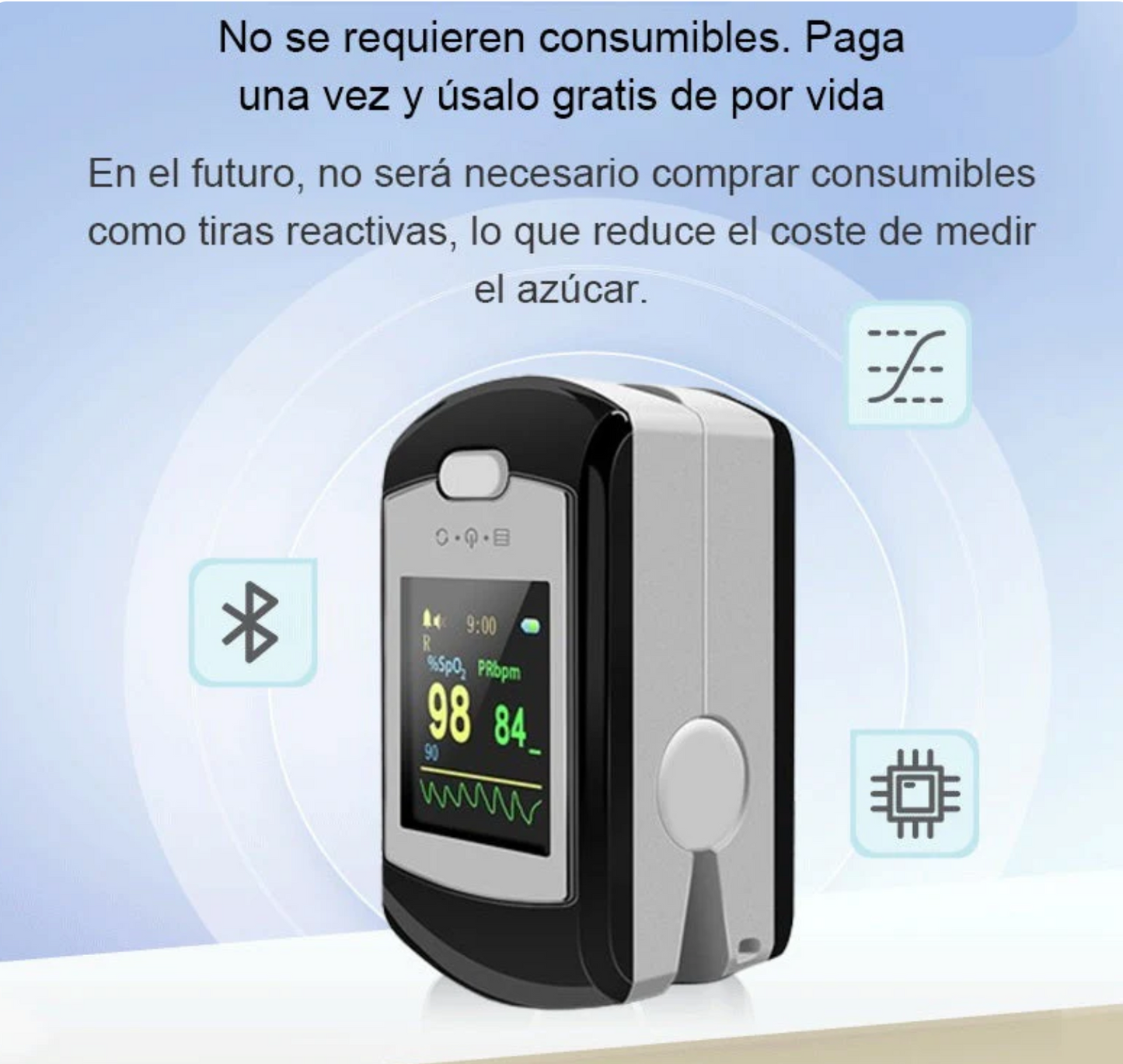 Pack 2 unidades de Oximetros para medir glucosa