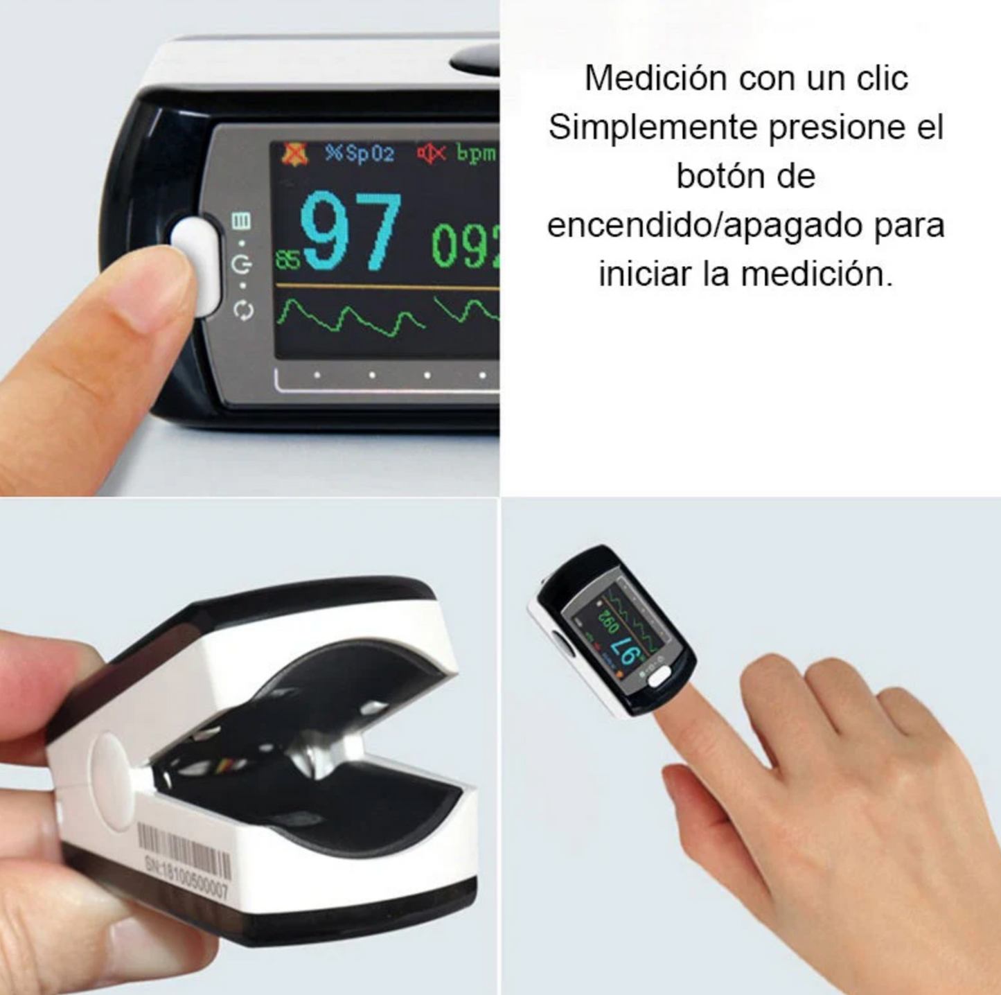 Pack 2 unidades de Oximetros para medir glucosa