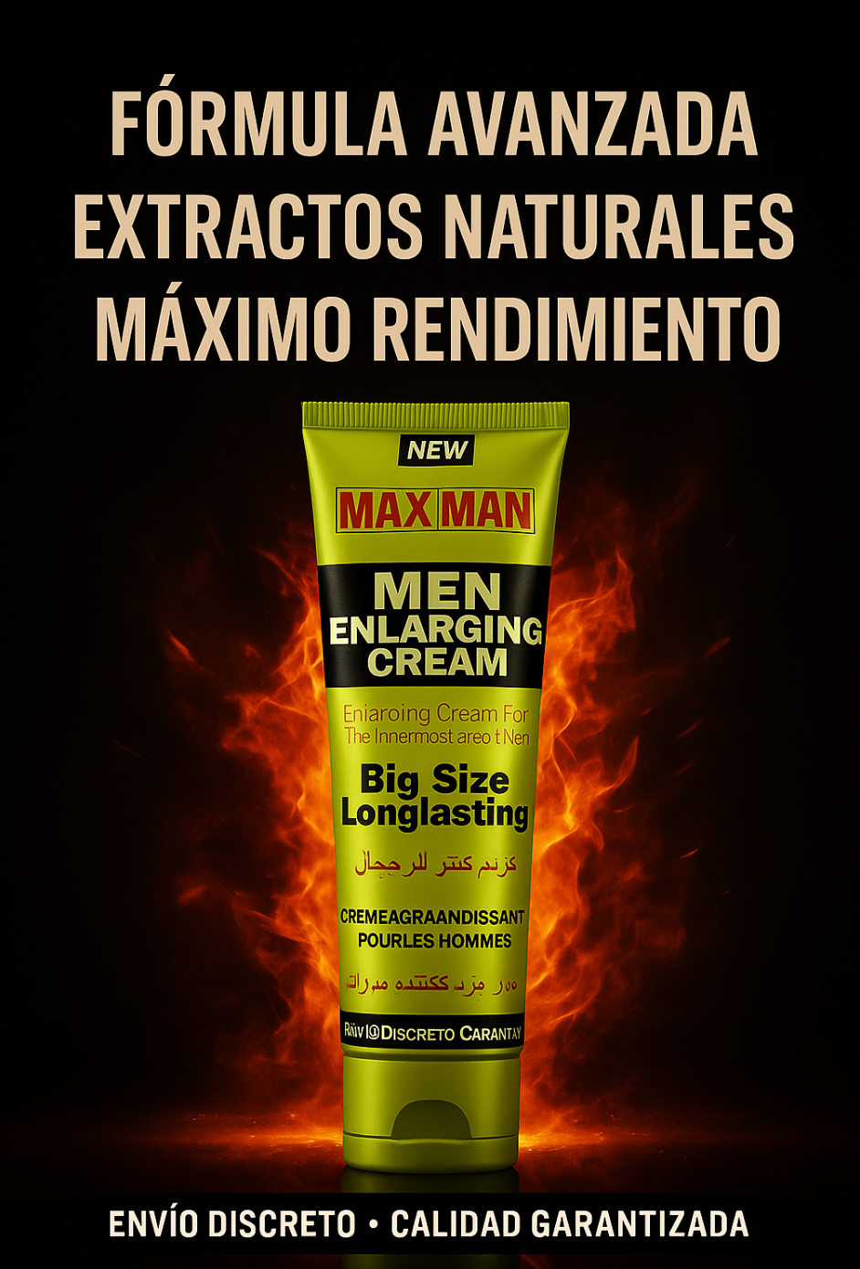 Crema potenciadora Max Man™. (Se todo un toro)
