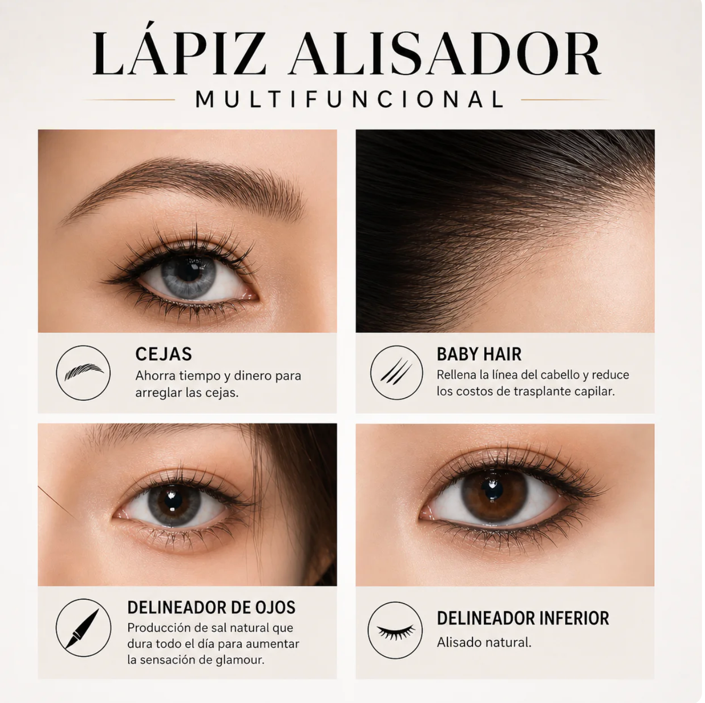 Lápiz cejas impermeable ZENVY© 2x1