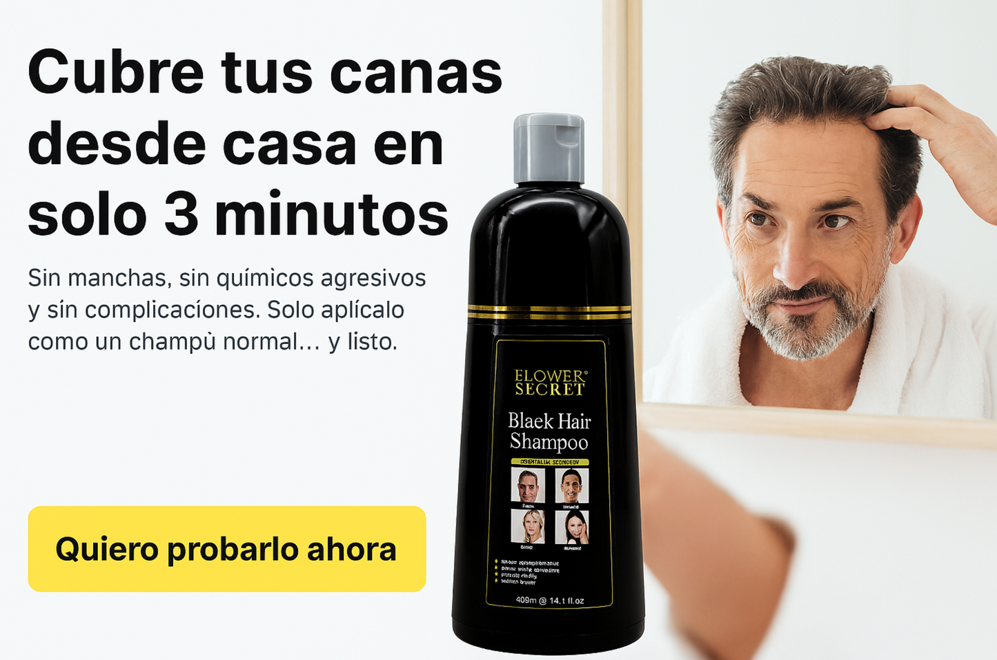 SHAMPOO PINTA CANAS FLOWER SECRET© 400 ML