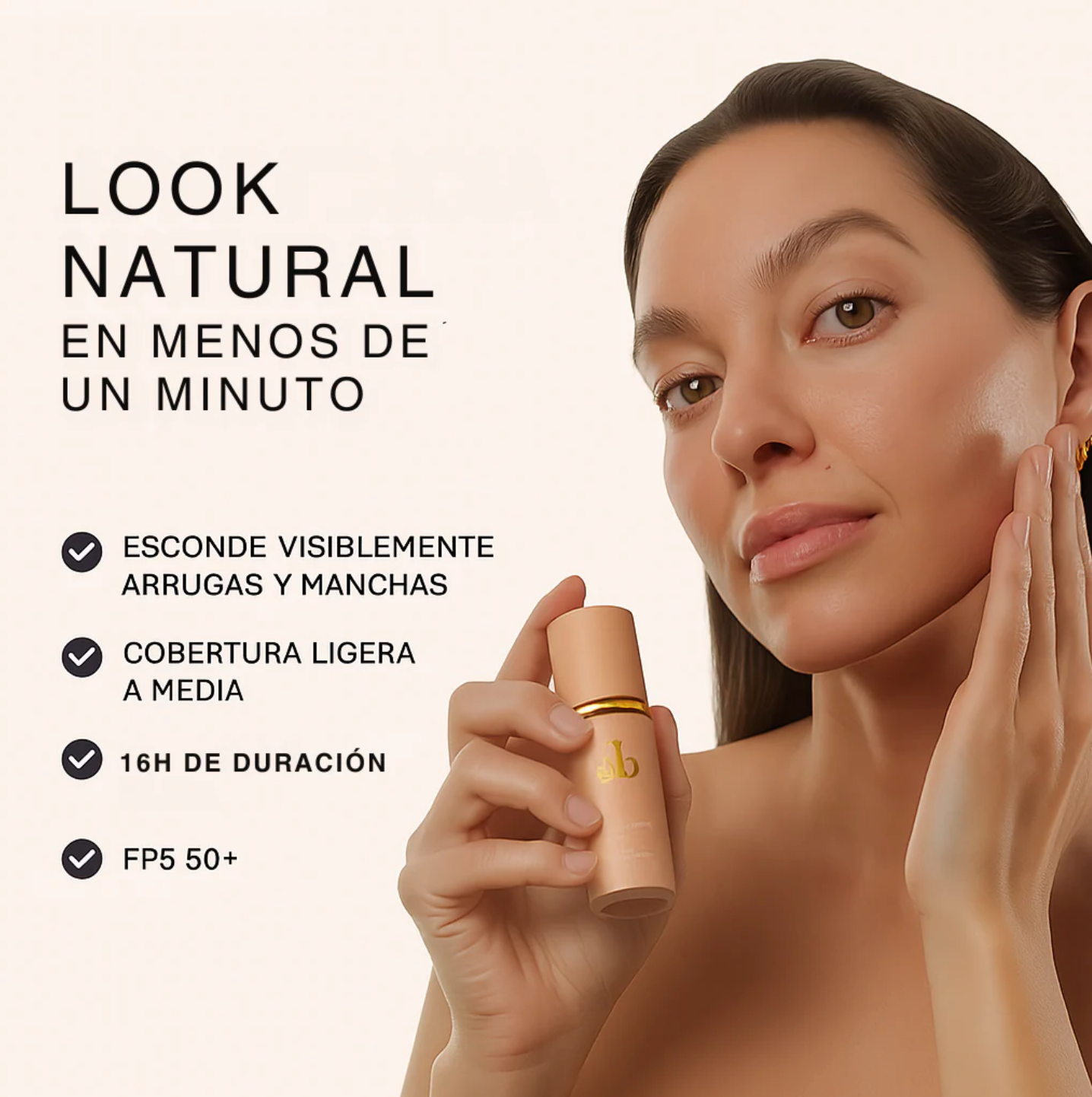 Base de Maquillaje Antiedad con SPF 50 + Gratis Serum de Pestañas