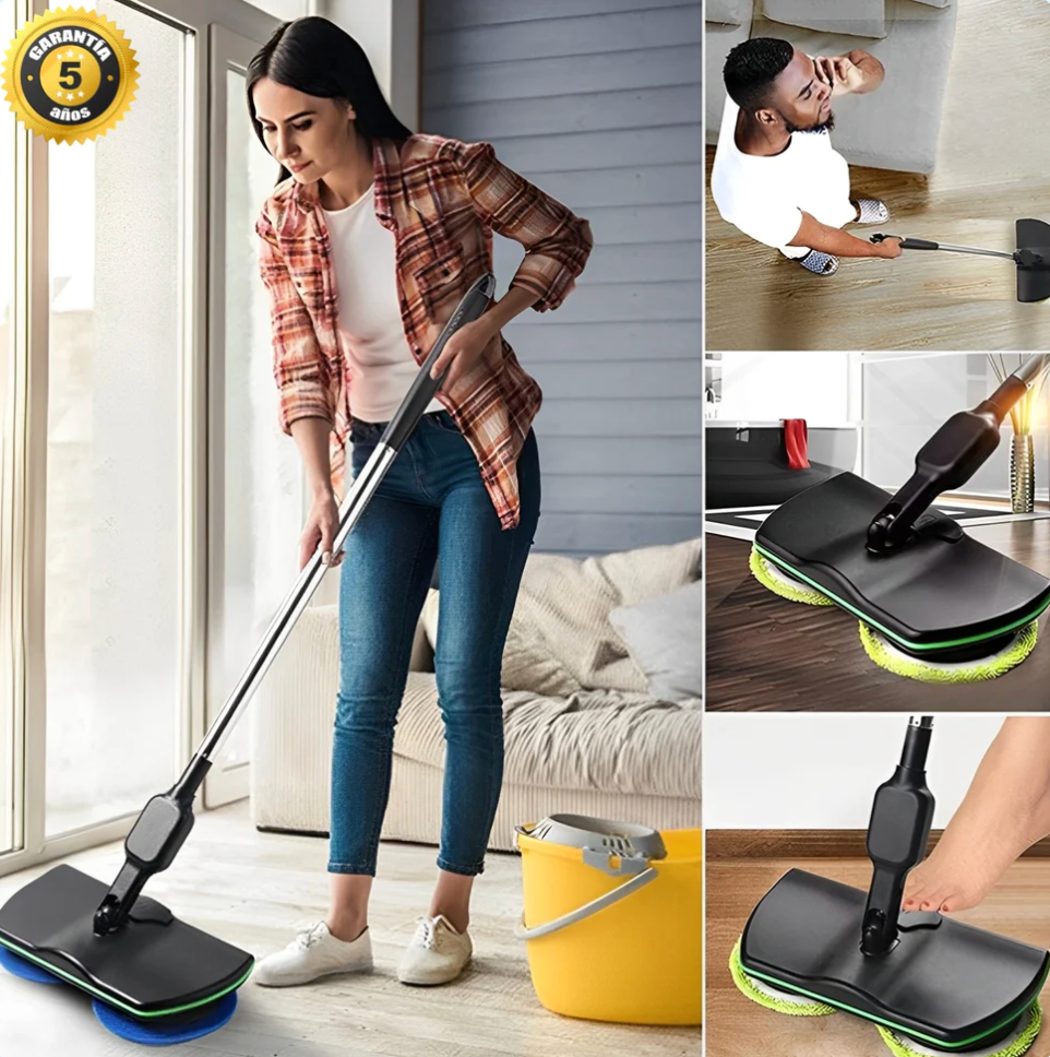 SpinMop™ — La única mopa eléctrica que evita la vergüenza cuando llaman al timbre: suelo perfecto en 10 minutos, sin frotar ni agacharte sin esfuerzo (+ 4 recambios lavables + ENVÍO GRATIS)