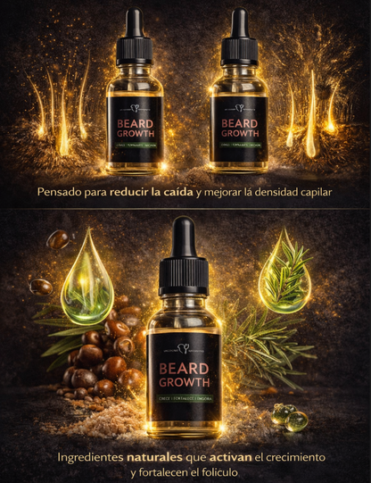 Serum de crecimiento para pelo y barba BEARD GROWTH™ + Jabón de crecimiento incluido