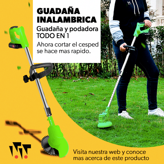 Cortadora podadora para jardin con 2 baterias.