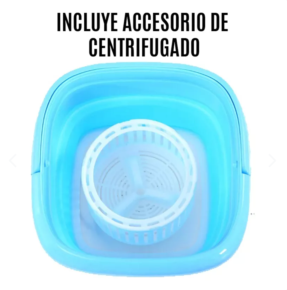 LAVADORA PORTATIL PLEGABLE™+INCLUYE CENTRIFUGA Y JABONES DE REGALO.