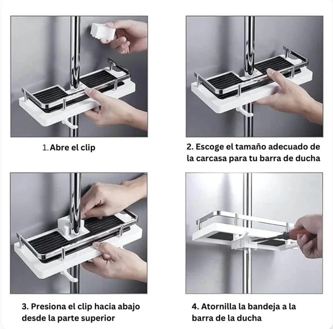 3 Unidades Estantería de ducha - Montaje universal