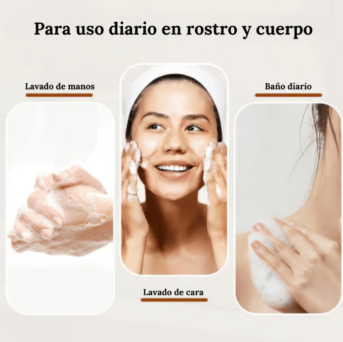 Jabón quitamanchas con ácido kójico y cúrcuma