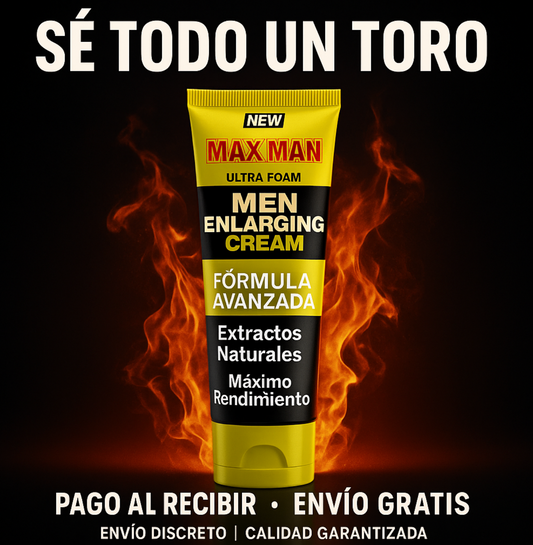Crema potenciadora Max Man™. (Se todo un toro)