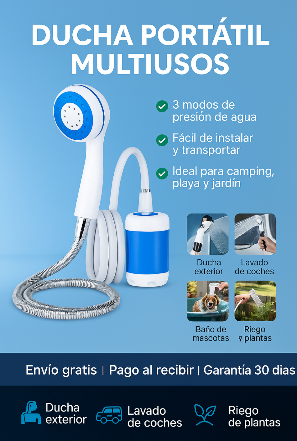 Ducha Portatil Para Camping Ducha Recarg