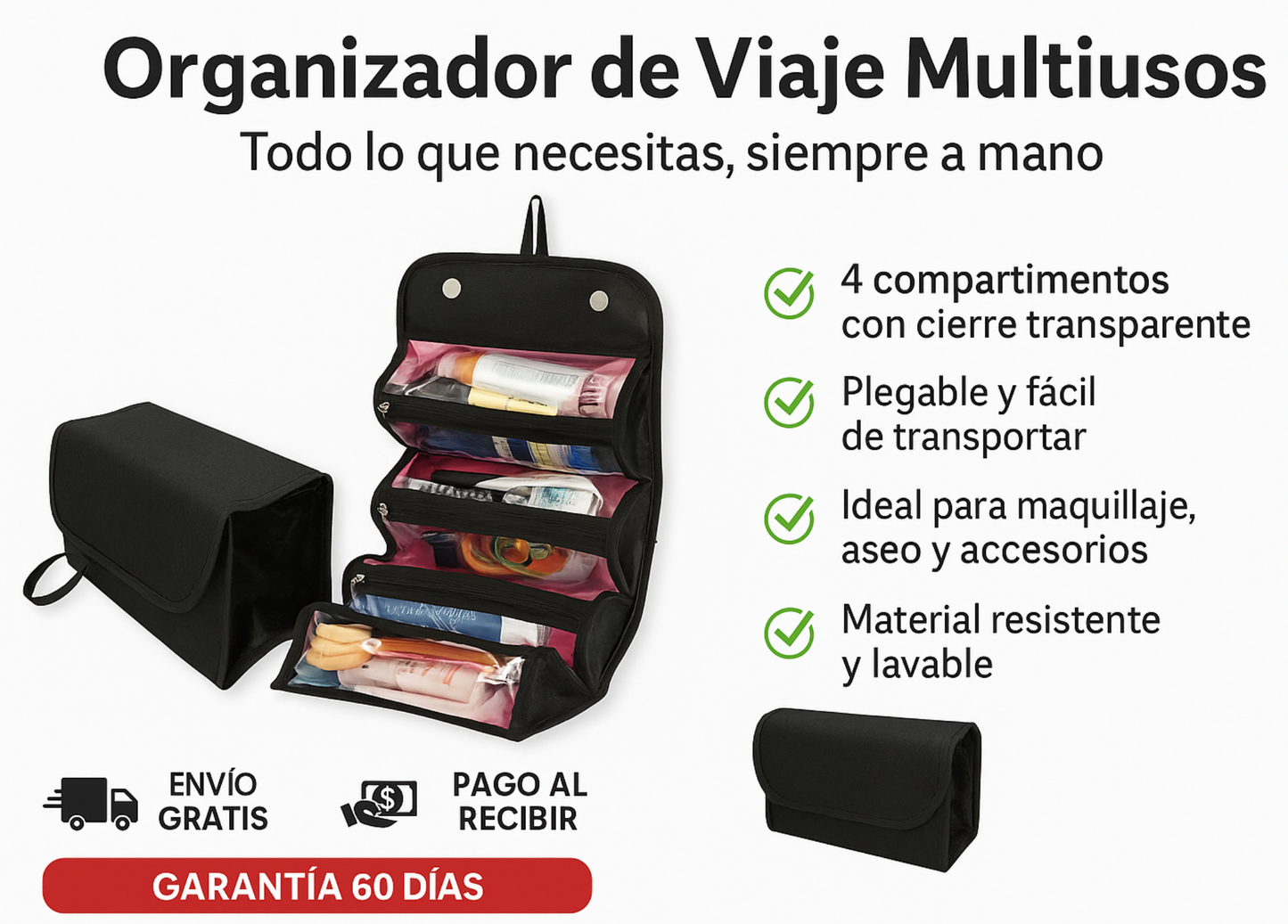 Estuche Bolso Organizador Maquillaje