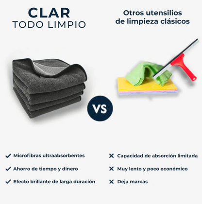 Todo limpio - Paños de microfibras XXL + Pasta para limpiar de regalo