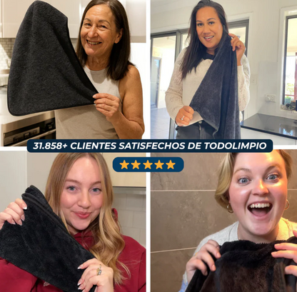 Todo limpio - Paños de microfibras XXL + Pasta para limpiar de regalo