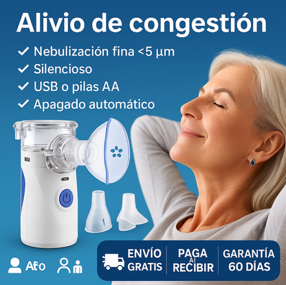 Nebulizador de Respiración Para Niños y Adultos