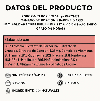12 Parches GLP-1 Adelgazamiento + 8 Parches alivio de menopausia Incluidos en el Pack.