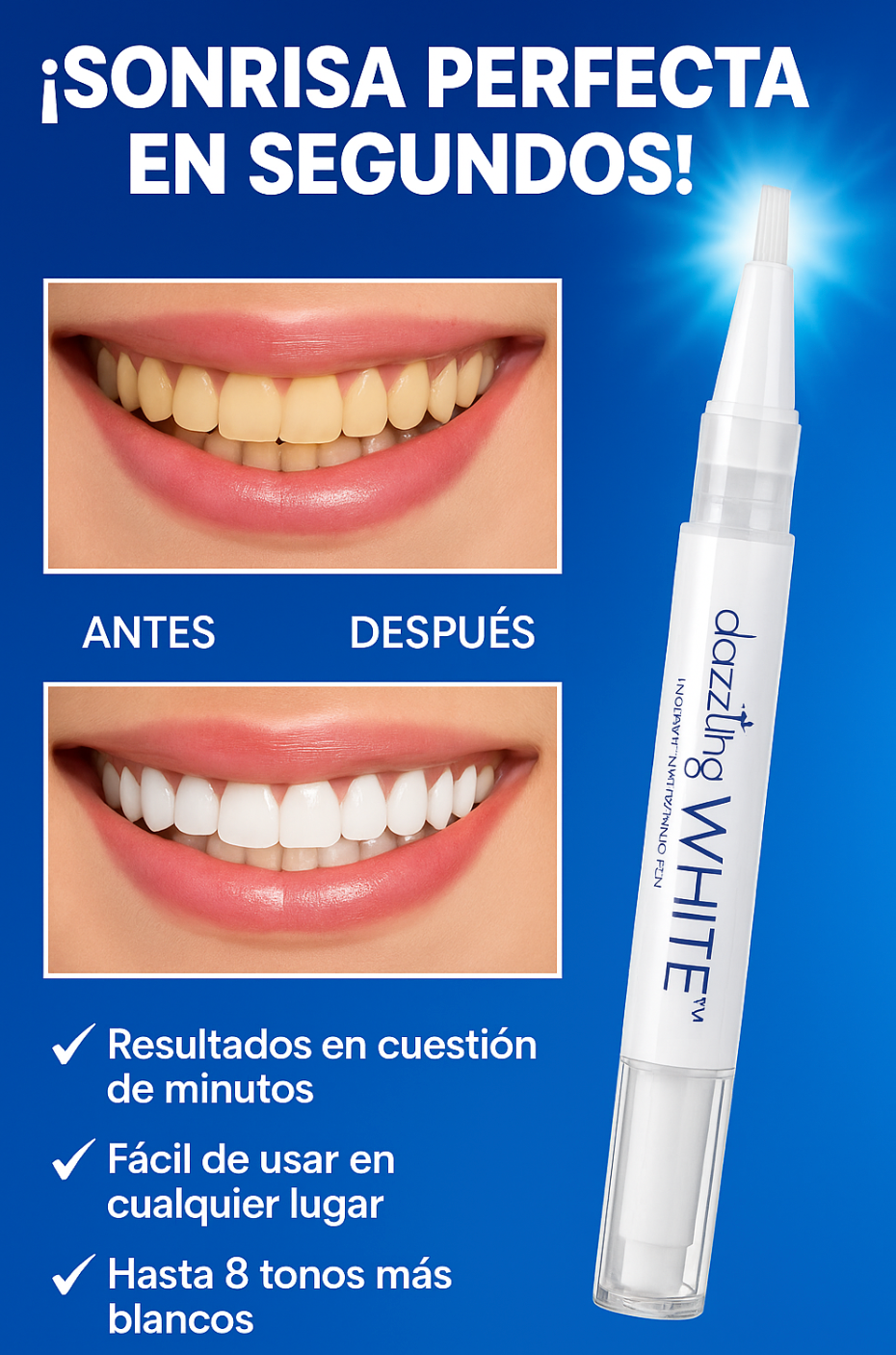 Lápiz Blanqueador Dientes Instantáneo