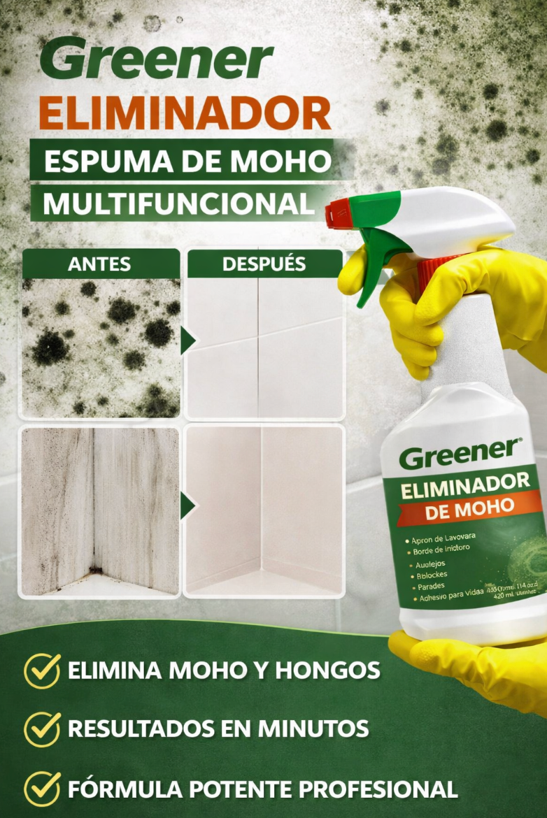 Spray Removedor Mohos y Limpiador Multiuso GREENER™