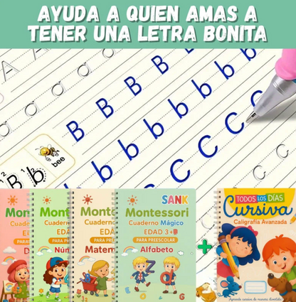 Set de 4 Libros Mágicos de Caligrafía Avanzada 📚🖋️