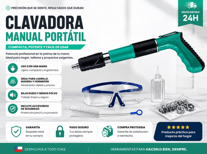 Pistola de clavos acero profesional