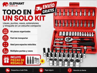 Kit De Herramientas Mecanicas 46pcs
