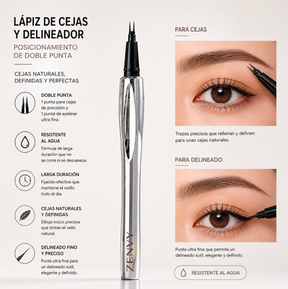 Lápiz cejas impermeable ZENVY© 2x1