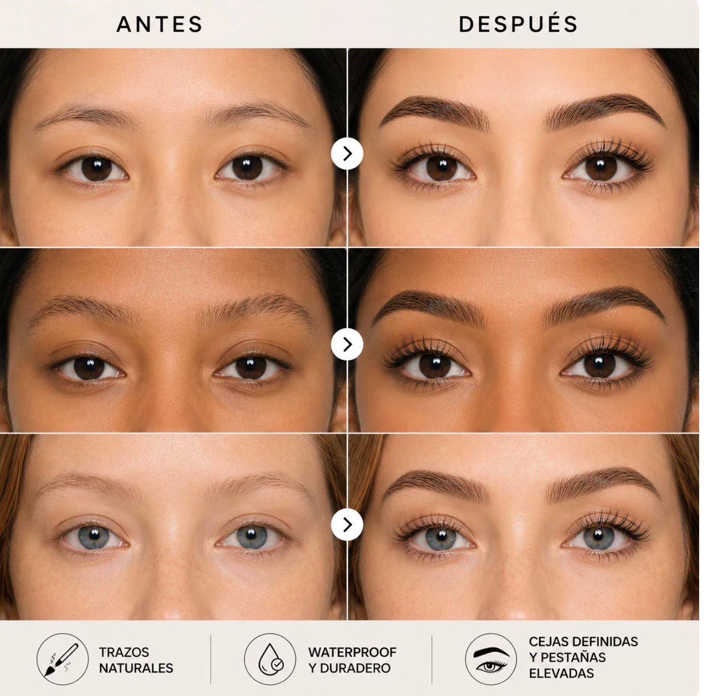 Lápiz cejas impermeable ZENVY© 2x1