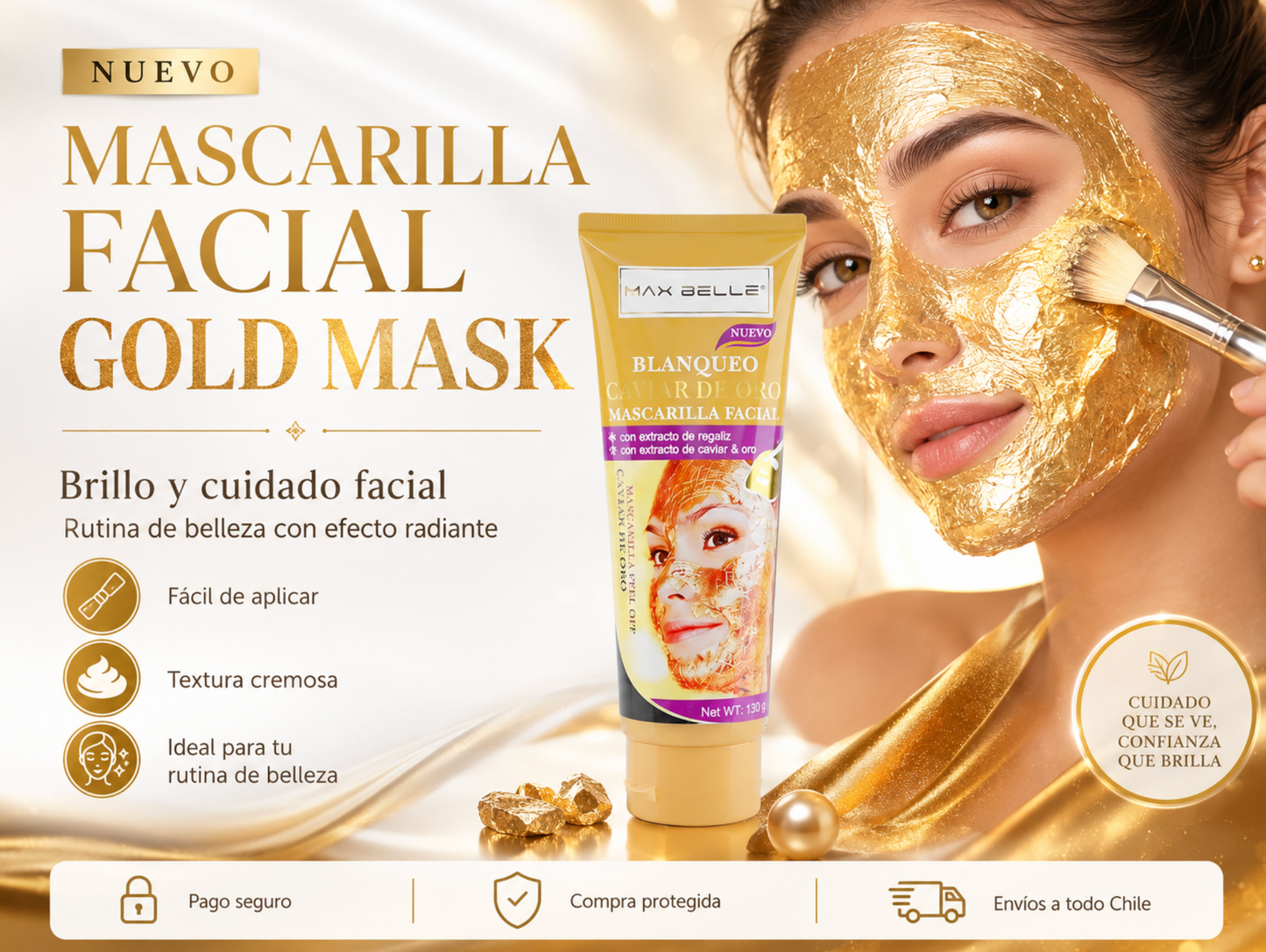 MASCARILLA FACIAL GOLD MASK Q-10
