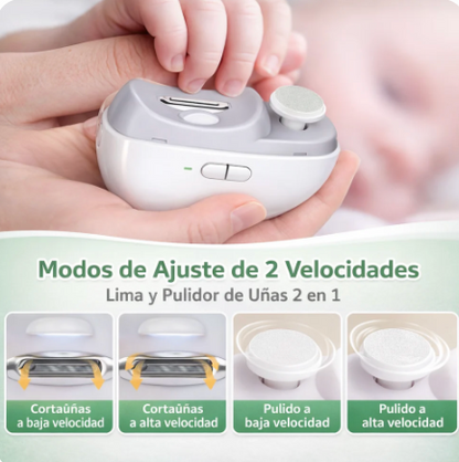 Cortaúñas y Pulidor Eléctrico 3 en 1™ Uñas perfectas en segundos, sin cortes ni esfuerzo.