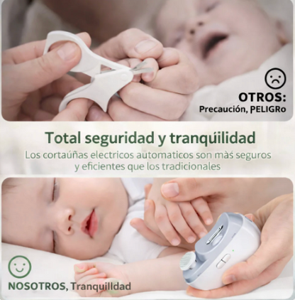 Cortaúñas y Pulidor Eléctrico 3 en 1™ Uñas perfectas en segundos, sin cortes ni esfuerzo.