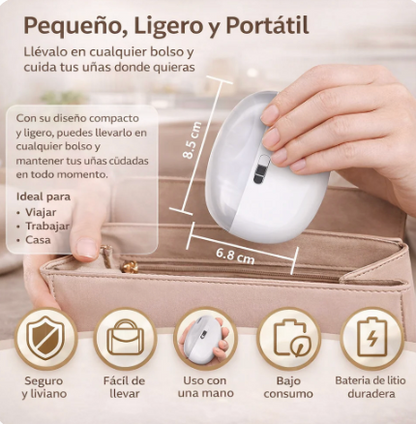 Cortaúñas y Pulidor Eléctrico 3 en 1™ Uñas perfectas en segundos, sin cortes ni esfuerzo.