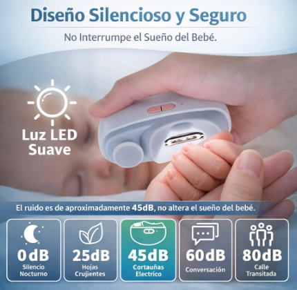 Cortaúñas y Pulidor Eléctrico 3 en 1™ Uñas perfectas en segundos, sin cortes ni esfuerzo.