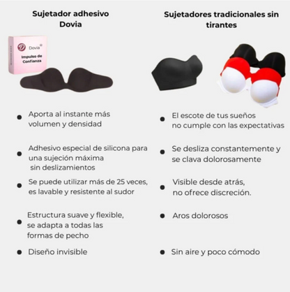 Sujetador Adhesivo Push-Up Sin Tirantes