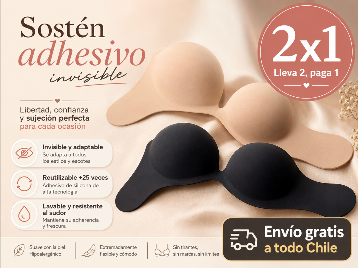 Sujetador Adhesivo Push-Up Sin Tirantes